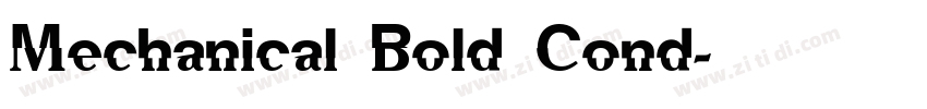 Mechanical Bold Cond字体转换